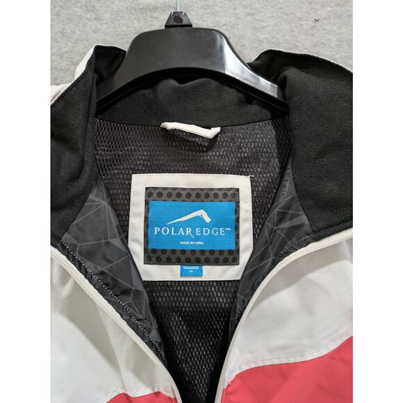 Polar Edge Hooded Jacket Women'sโ Medium Color Block Track Windbreaker Full Zip - Picture 5 of 16